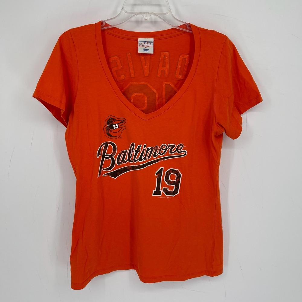 Campus Lifestyle Women's Orange Baltimore Orioles Chris Davis Graphic Tee Size M